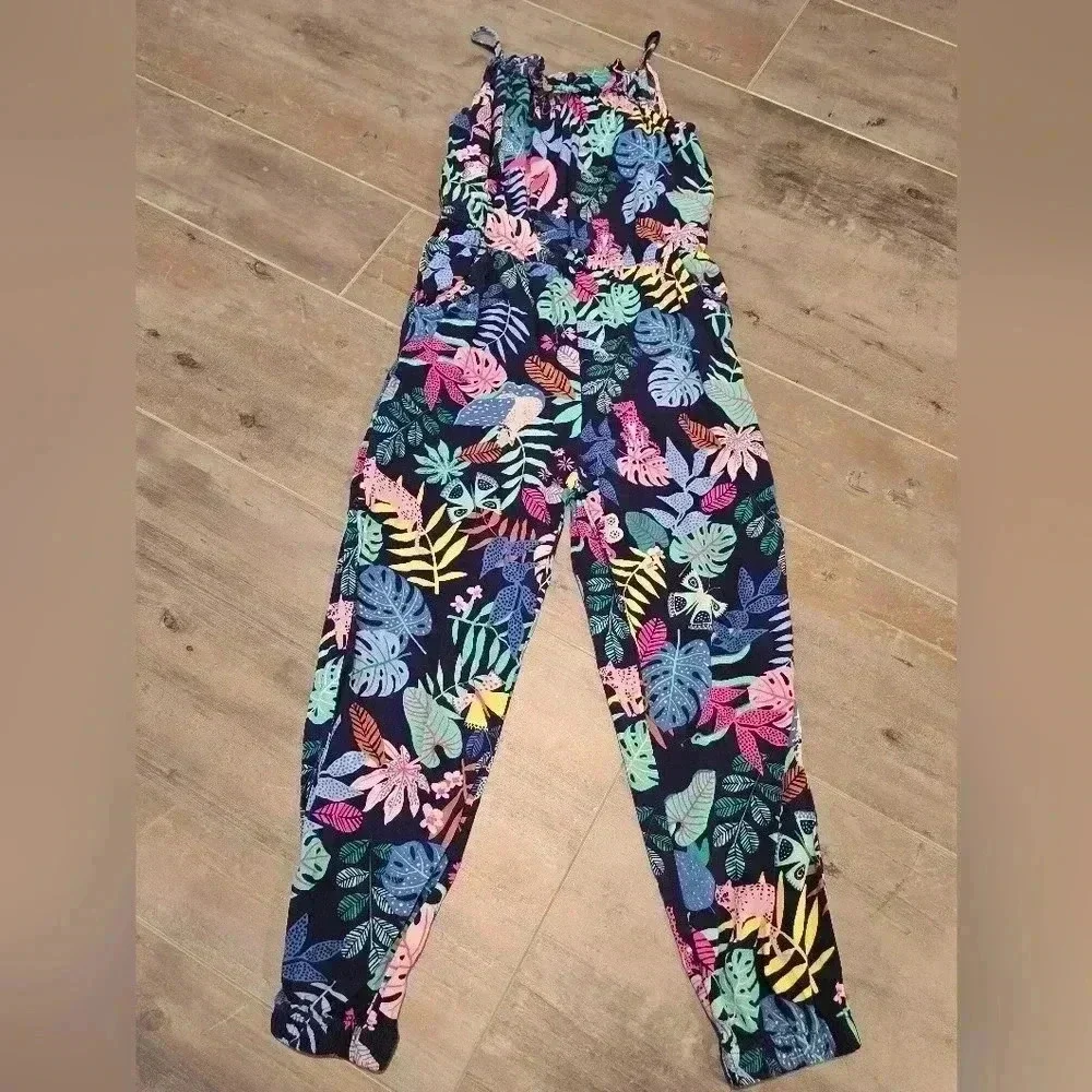 H&M Hawaiian Print Girls Size 6-7y Jumpsuit